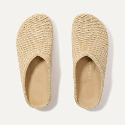 Rothys The Casual Clog in Pelican Raffia-Knit