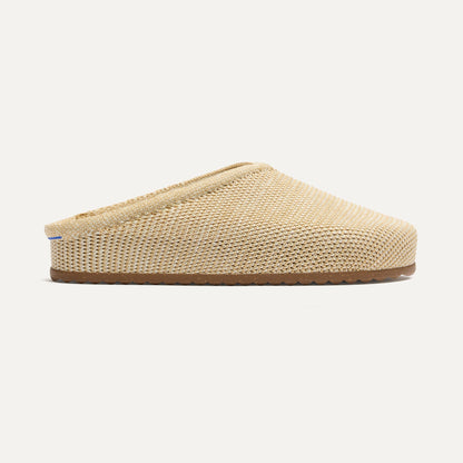 Rothys The Casual Clog in Pelican Raffia-Knit