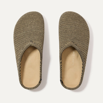 Rothys The Casual Clog in Toffee Raffia-Knit