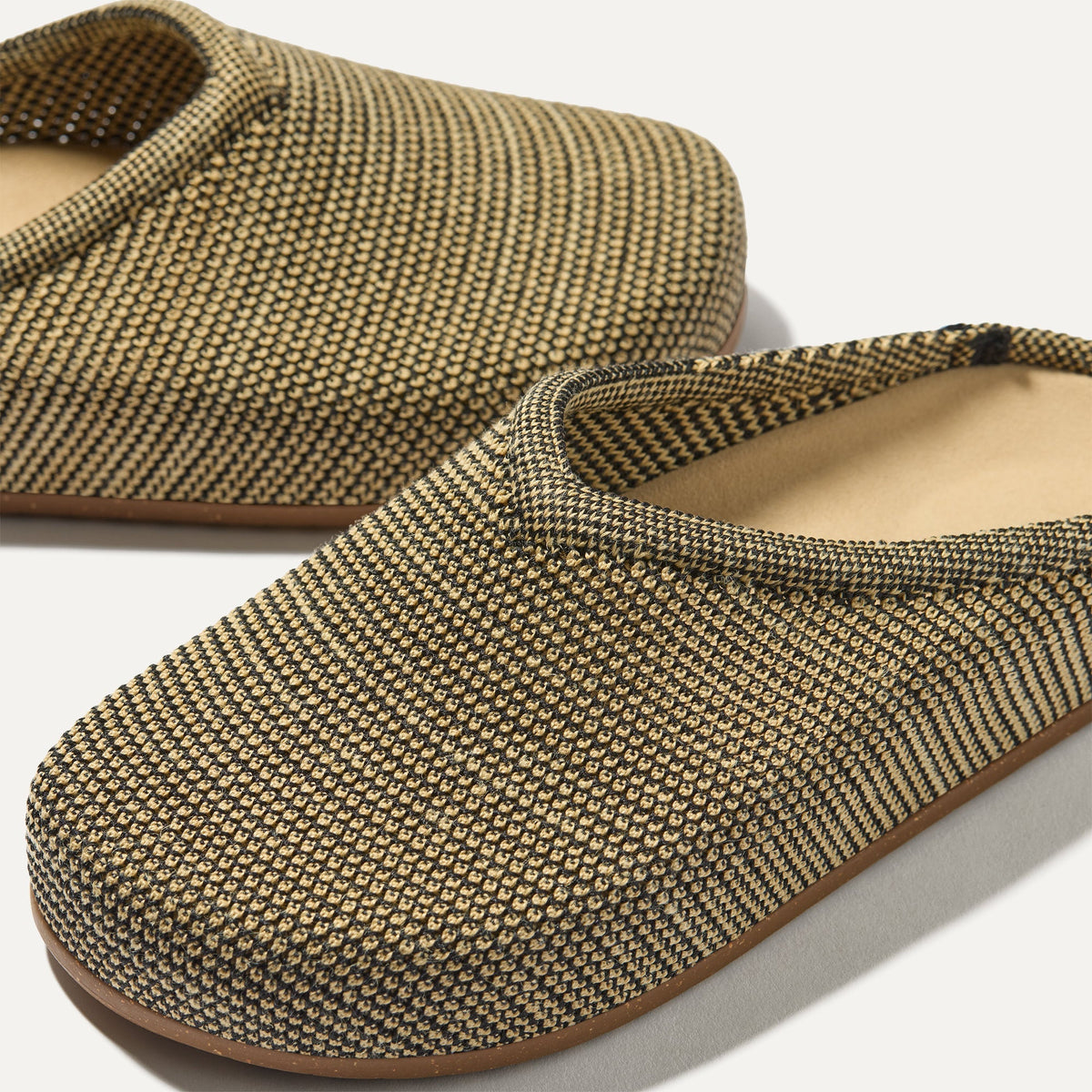 Rothys The Casual Clog in Toffee Raffia-Knit