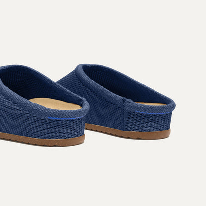 Rothys The Casual Clog in Blue Raffia-Knit