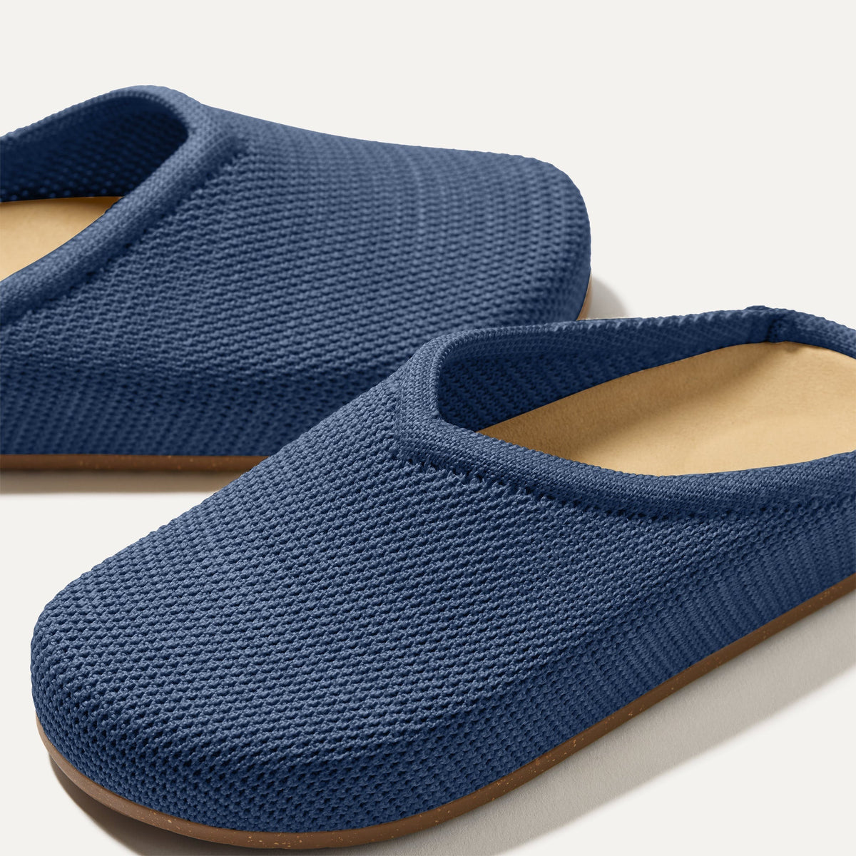 Rothys The Casual Clog in Blue Raffia-Knit