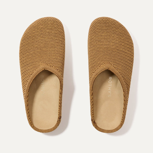 Rothys The Casual Clog in Wheat Raffia-Knit