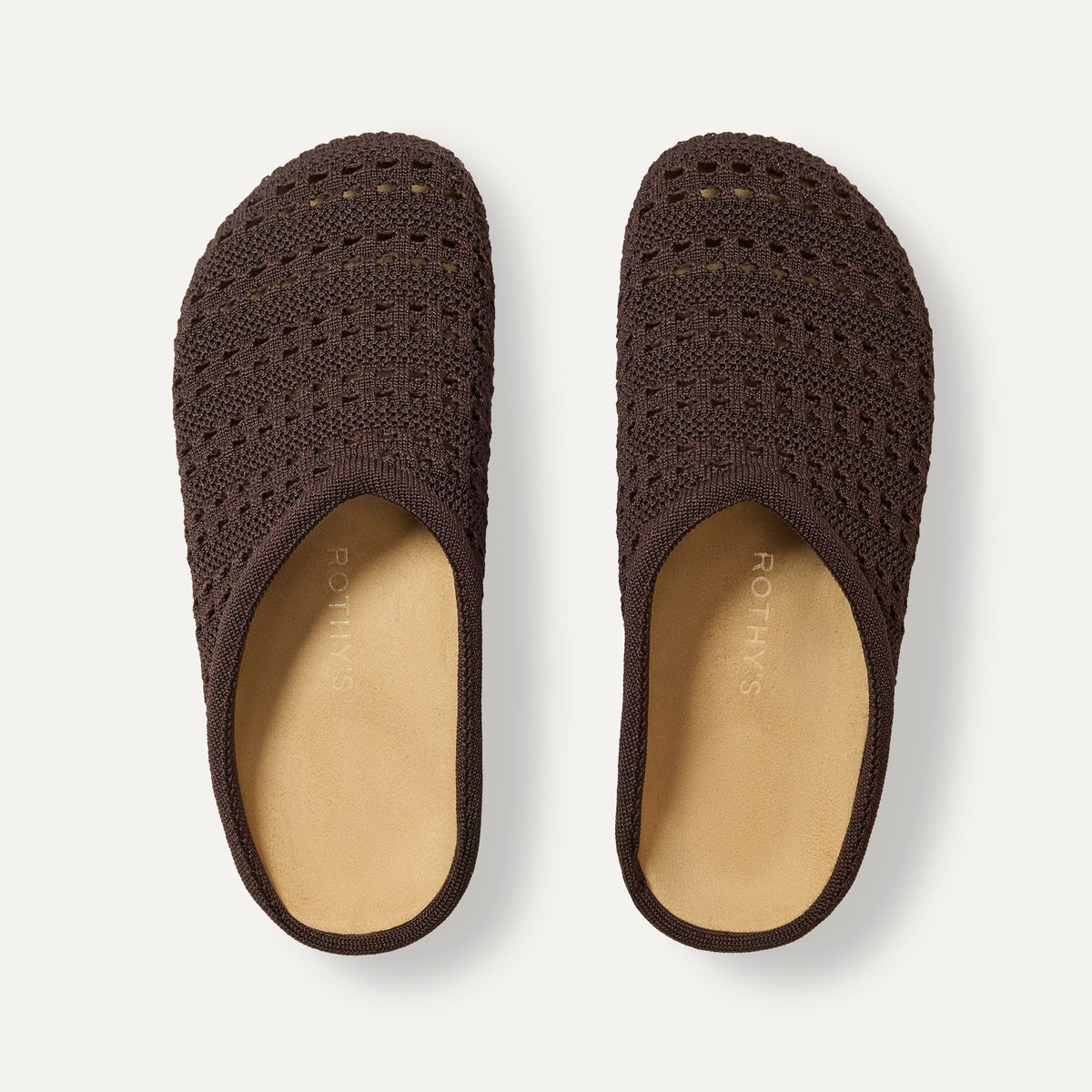 Rothys The Casual Clog in Chocolate Crochet