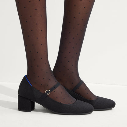 Rothys The Mary Jane Heel in Black