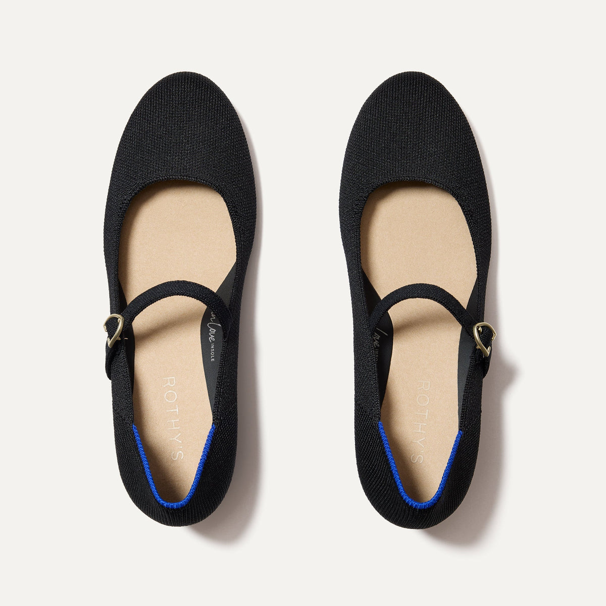 Rothys The Mary Jane Heel in Black