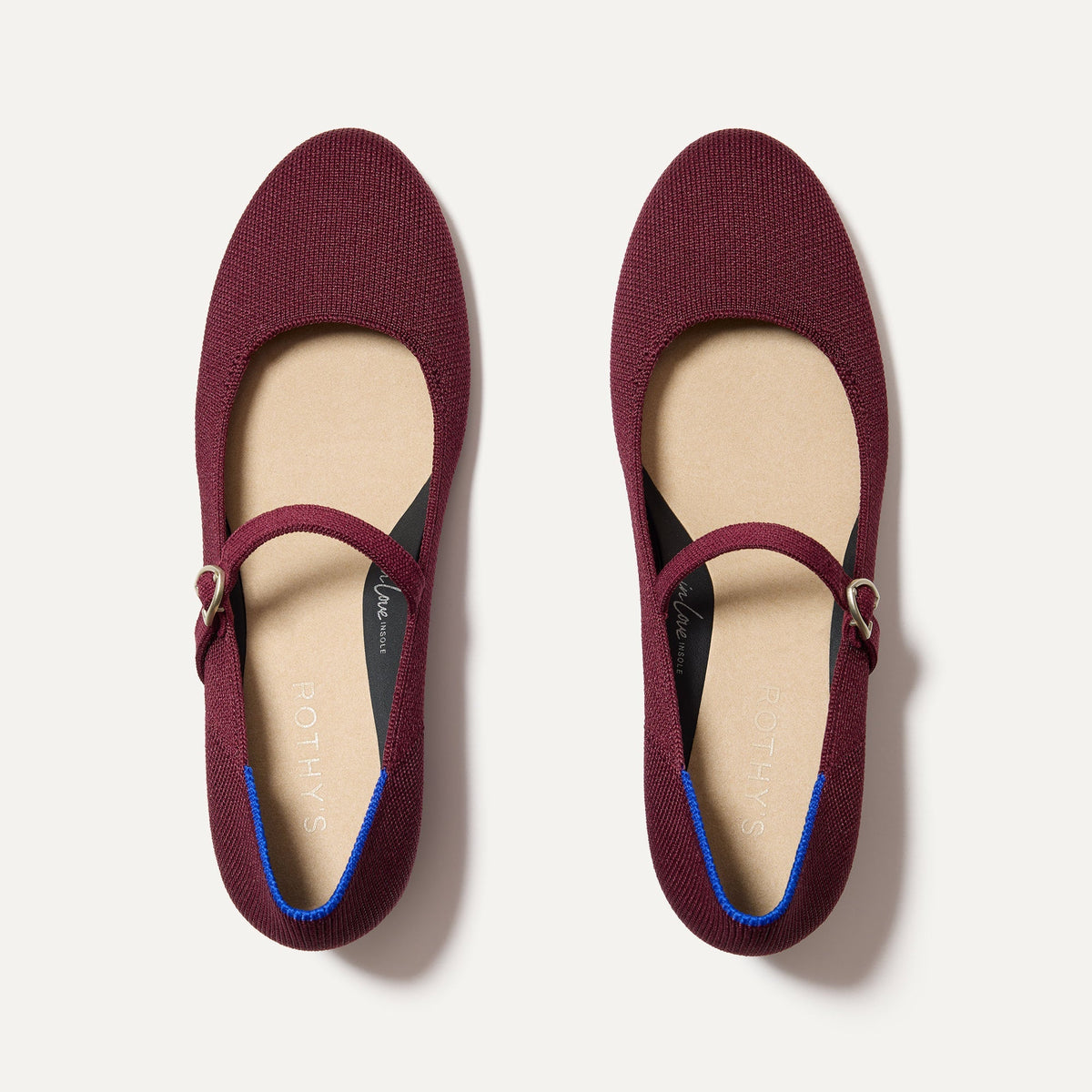 Rothys The Mary Jane Heel in Wine Red