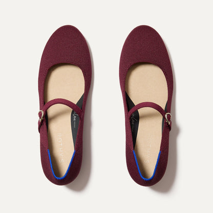 Rothys The Mary Jane Heel in Wine Red