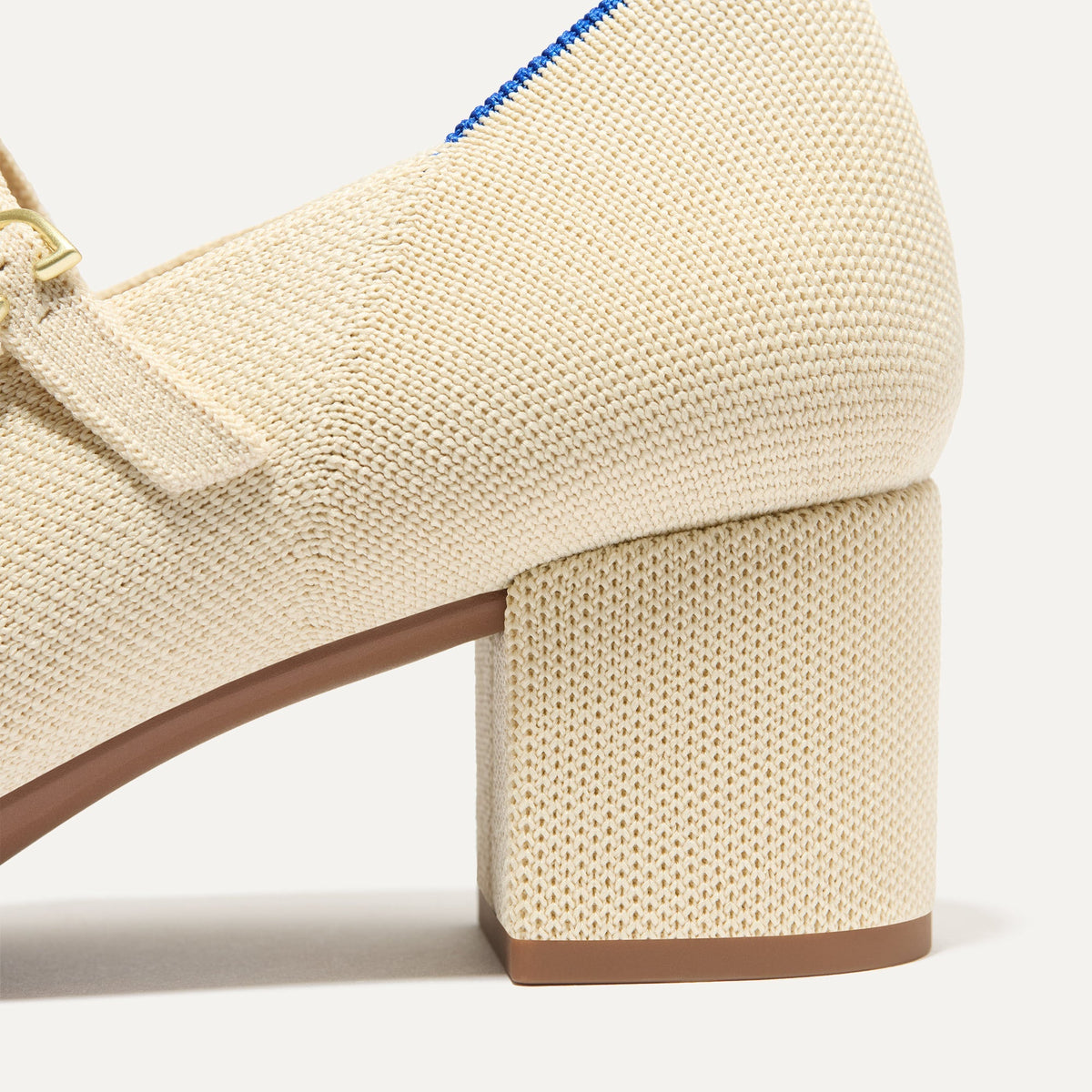 Rothys The Double Buckle Mary Jane Heel in Conch