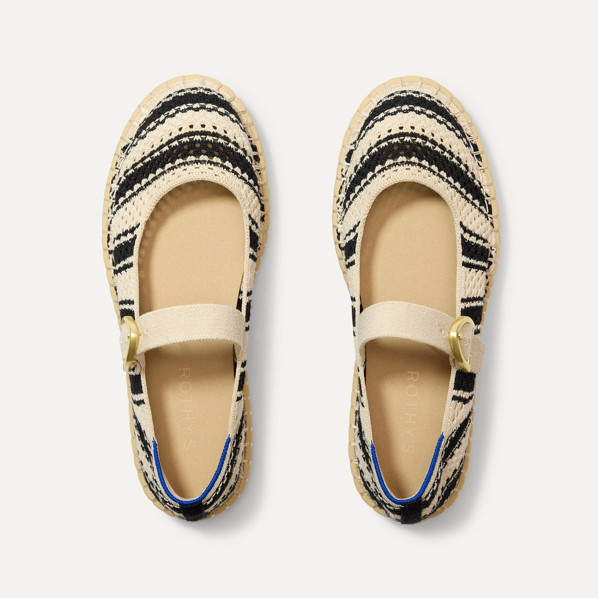 Rothys The Espadrille Mary Jane in Compass Stripe