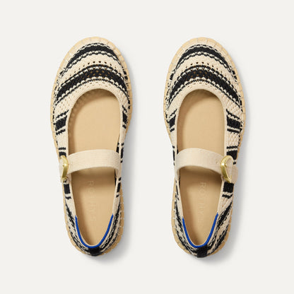 Rothys The Espadrille Mary Jane in Compass Stripe