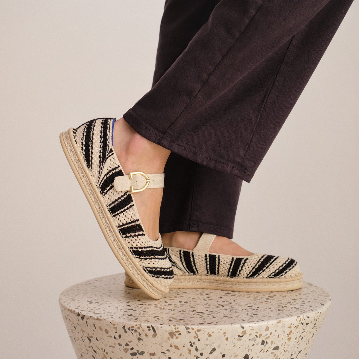 Rothys The Espadrille Mary Jane in Compass Stripe