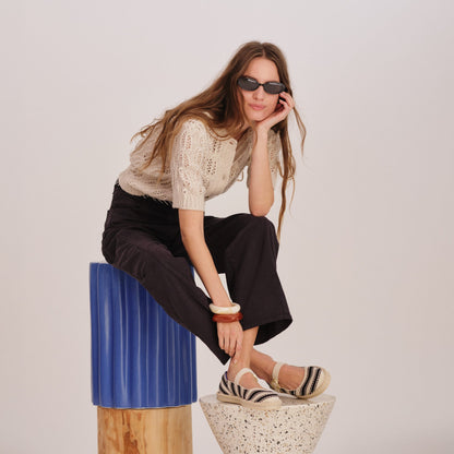 Rothys The Espadrille Mary Jane in Compass Stripe