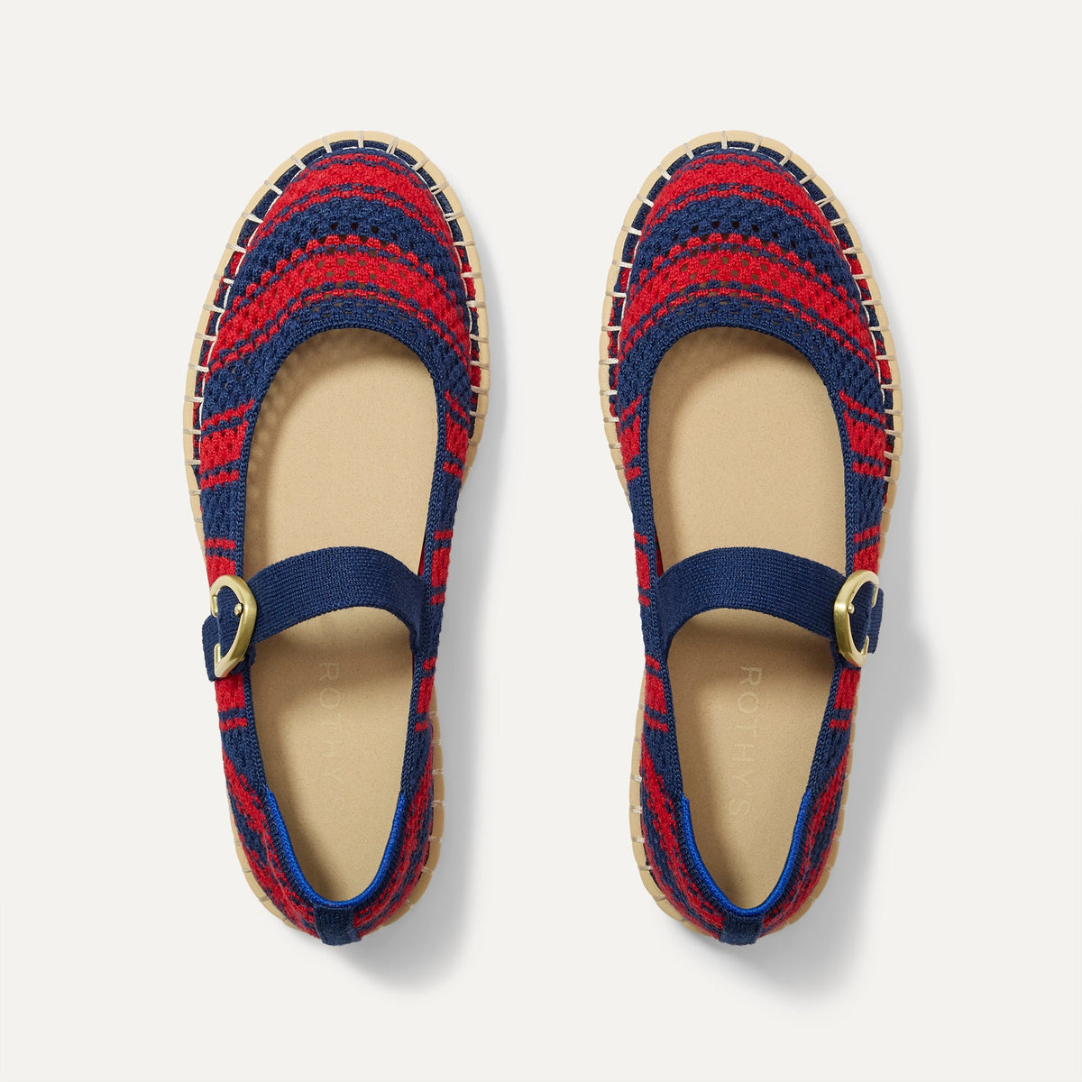 Rothys The Espadrille Mary Jane in Cherry Tide