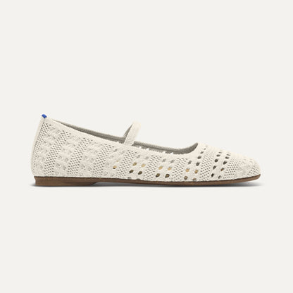 Rothys The Max Square Mary Jane in Sandy Crochet