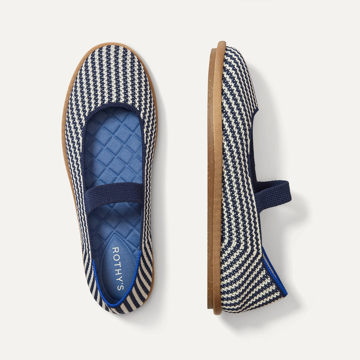 Rothys Women's Cruiser Mary Jane in Blackberry Stripe