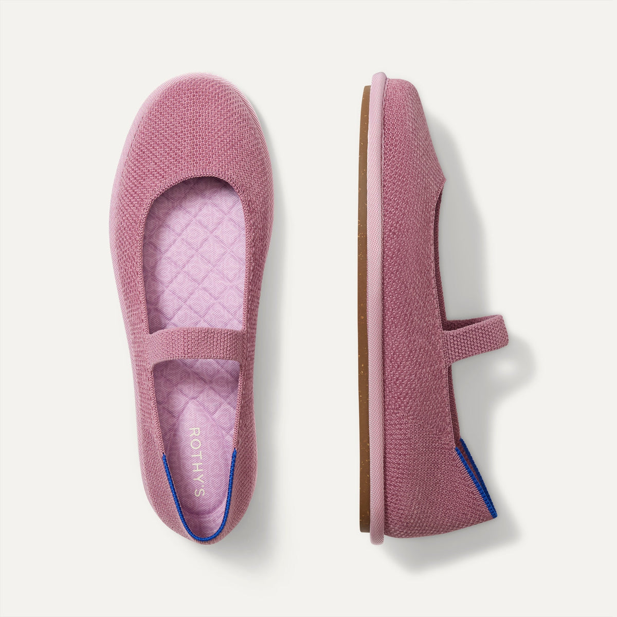 Rothys Women's ReVelvet™ Cruiser Mary Jane in ReVelvet™ Lilac