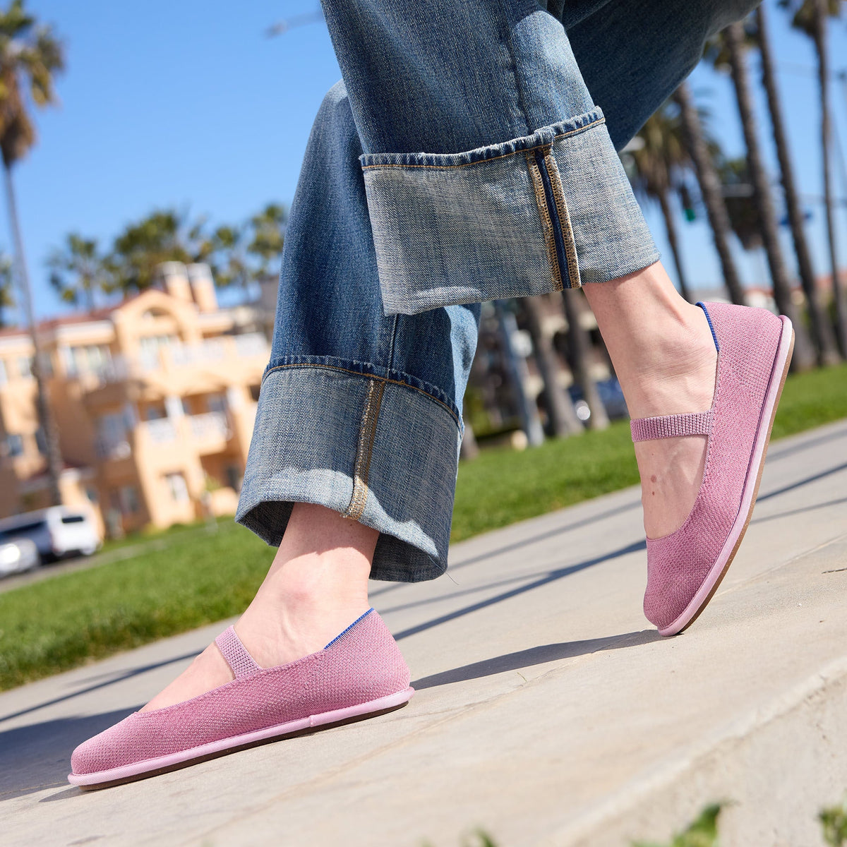 Rothys Women's ReVelvet™ Cruiser Mary Jane in ReVelvet™ Lilac