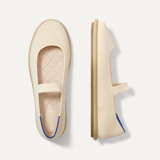 Rothys Women's Cruiser Mary Jane in White Sand
