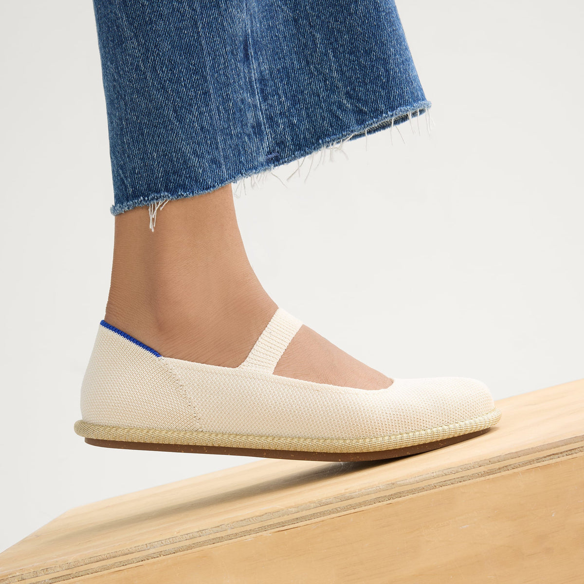 Rothys Women's Cruiser Mary Jane in White Sand