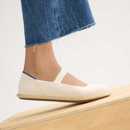 Rothys Women's Cruiser Mary Jane in White Sand