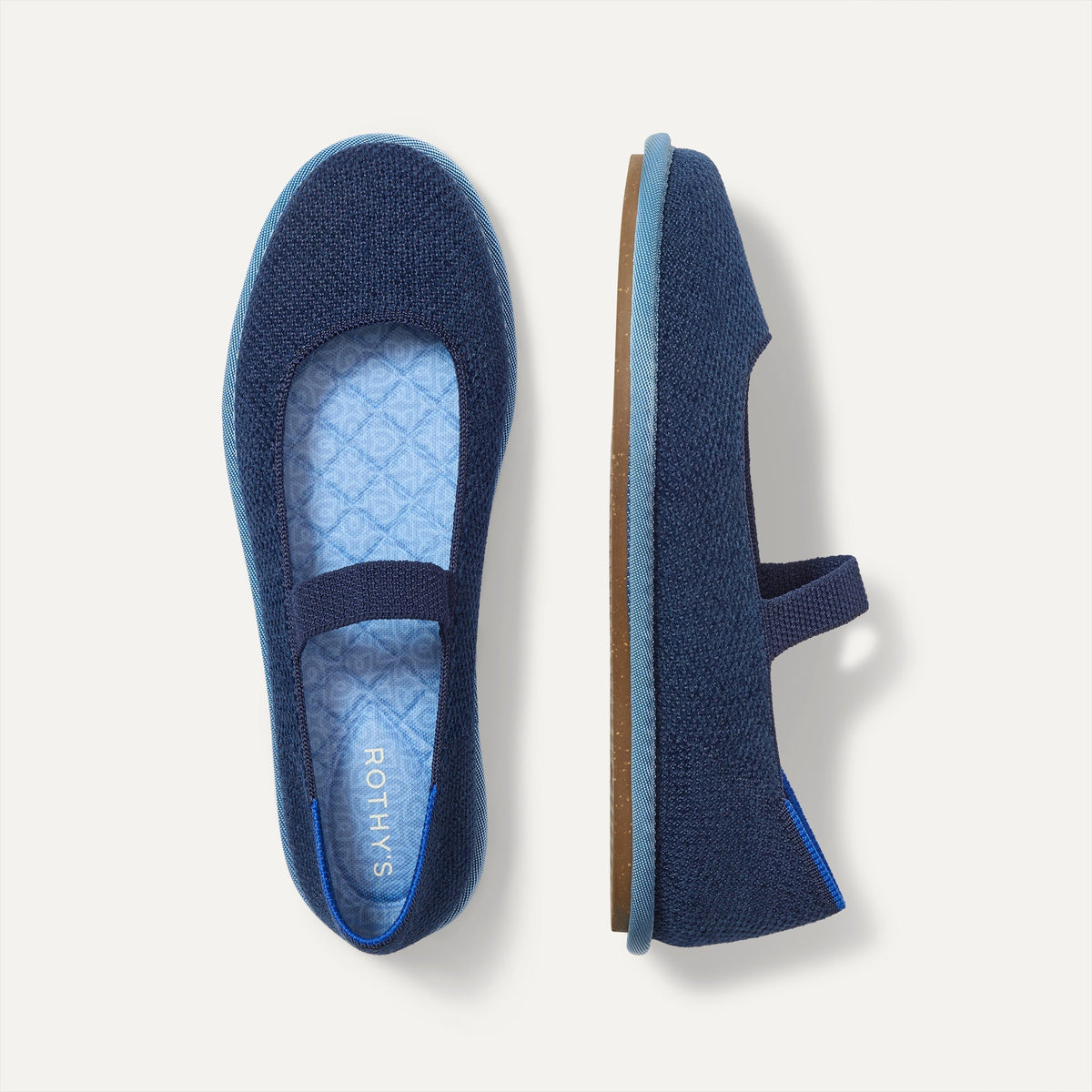 Rothys Women's ReVelvet™ Cruiser Mary Jane in ReVelvet™ Navy