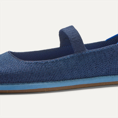 Rothys Women's ReVelvet™ Cruiser Mary Jane in ReVelvet™ Navy