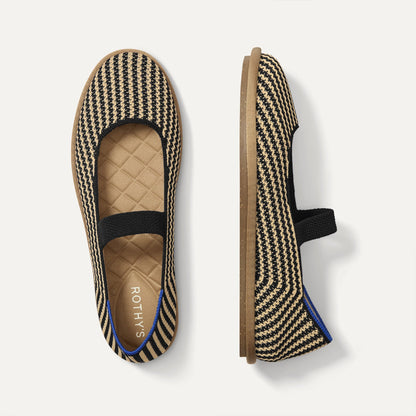 Rothys Women's Cruiser Mary Jane in Toffee Stripe