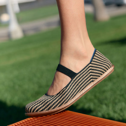 Rothys Women's Cruiser Mary Jane in Toffee Stripe