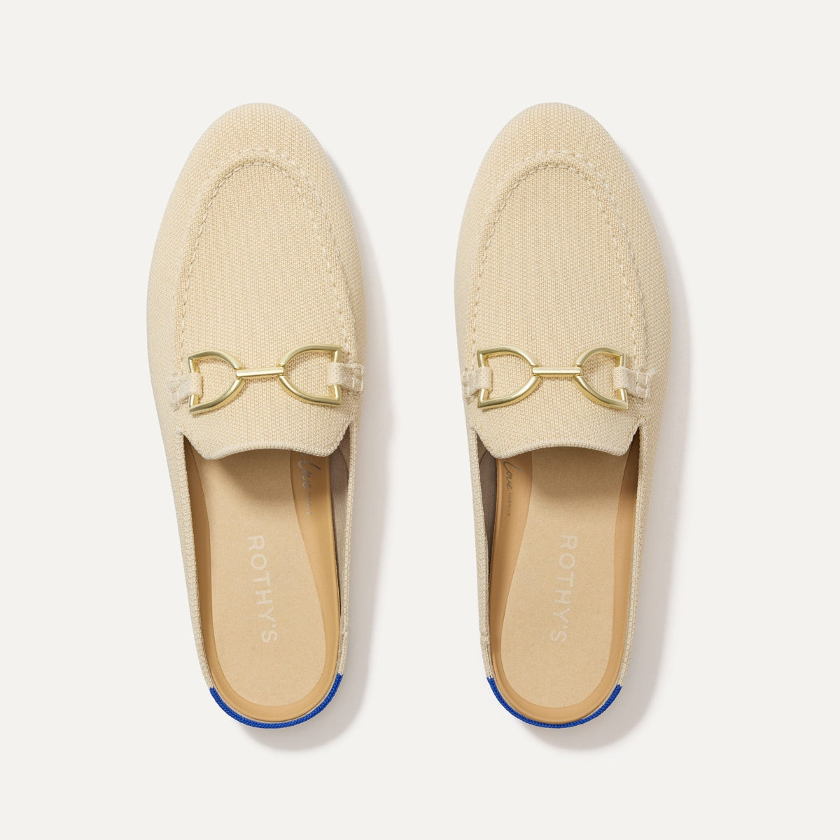 Rothys The Double Bit Loafer Mule in Sandstone
