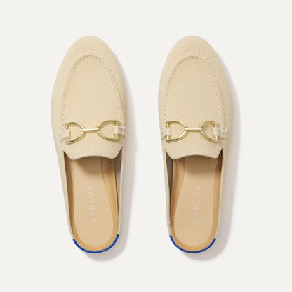 Rothys The Double Bit Loafer Mule in Sandstone