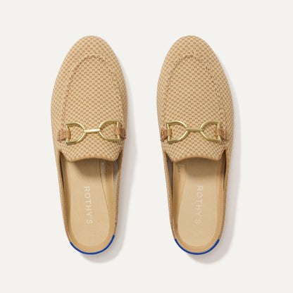 Rothys The Double Bit Loafer Mule in Waffle Micro Check