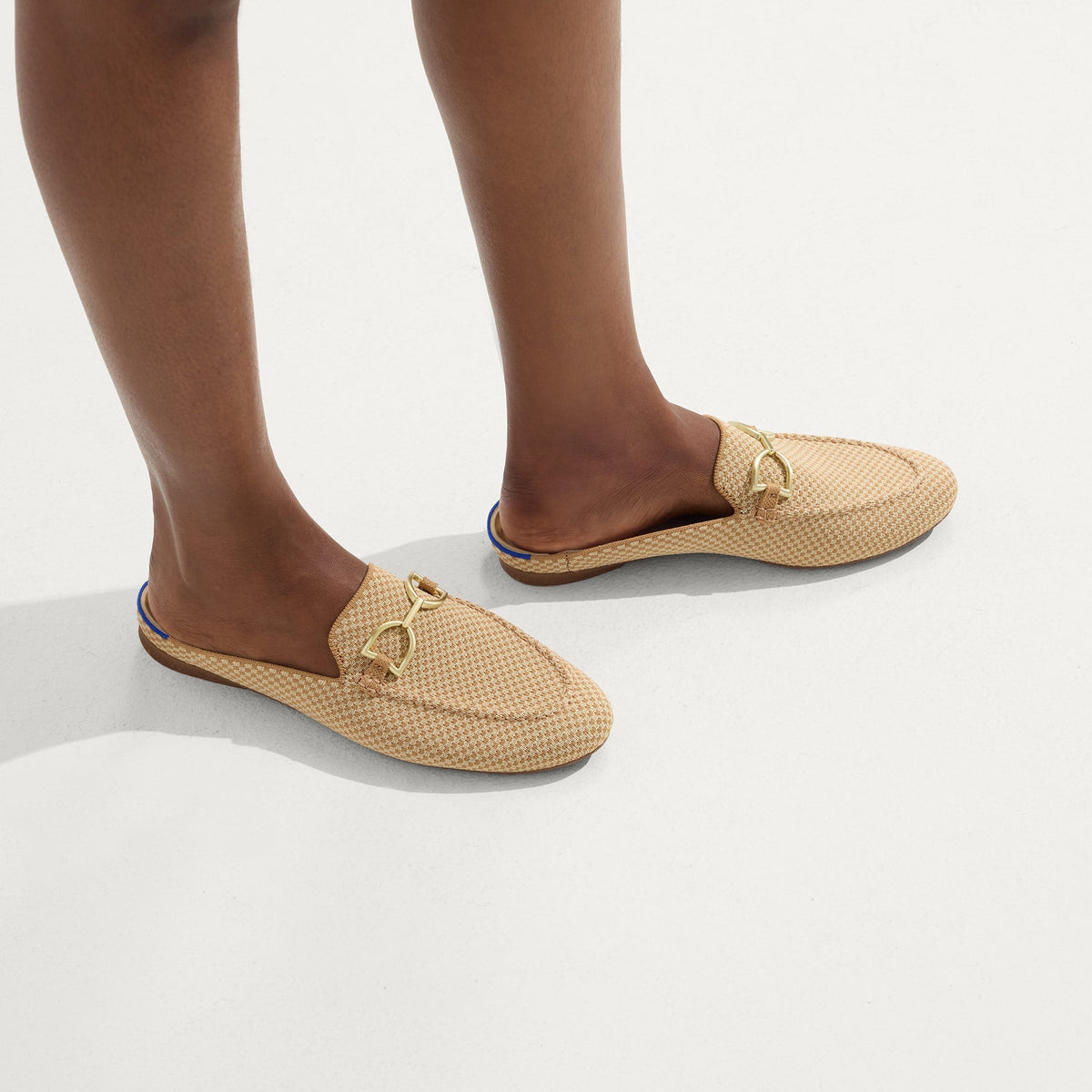 Rothys The Double Bit Loafer Mule in Waffle Micro Check