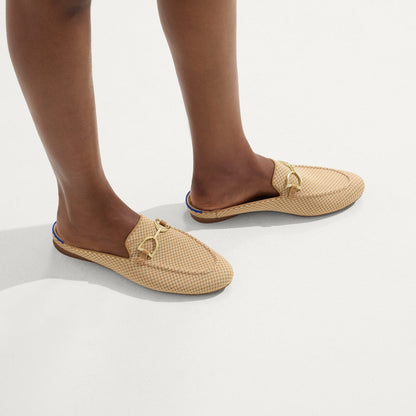 Rothys The Double Bit Loafer Mule in Waffle Micro Check
