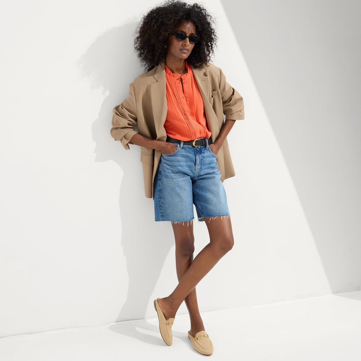 Rothys The Double Bit Loafer Mule in Waffle Micro Check