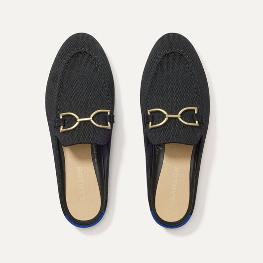 Rothys The Double Bit Loafer Mule in Black