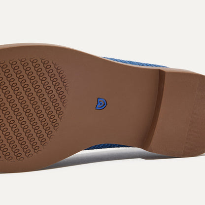 Rothys The Penny Loafer in Blue Raffia-Knit for Women