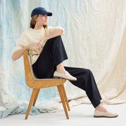 Rothys The Penny Loafer in Conch Raffia-Knit for Women