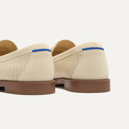 Rothys The Penny Loafer in Conch Raffia-Knit for Women