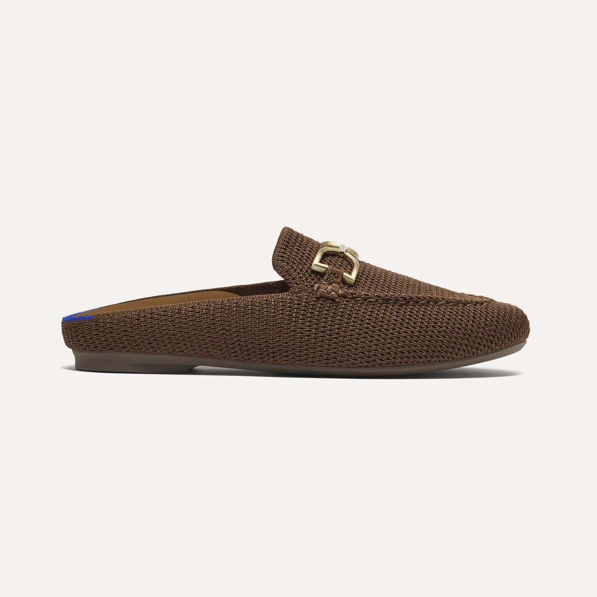 Rothys The Double Bit Loafer Mule in Cinnamon Raffia-Knit