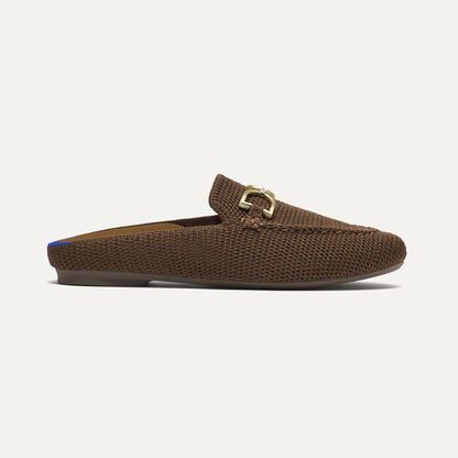 Rothys The Double Bit Loafer Mule in Cinnamon Raffia-Knit
