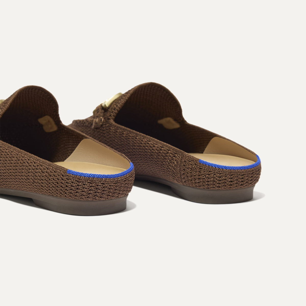 Rothys The Double Bit Loafer Mule in Cinnamon Raffia-Knit