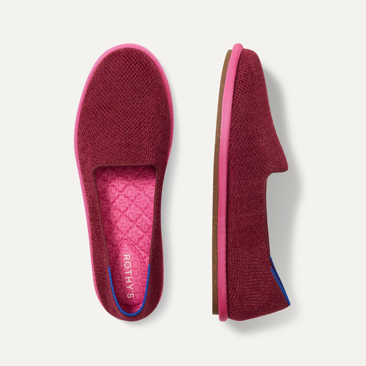 Rothys Women's ReVelvet™ Cruiser Loafer in ReVelvet™ Cabernet