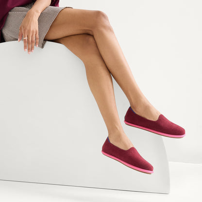 Rothys Women's ReVelvet™ Cruiser Loafer in ReVelvet™ Cabernet