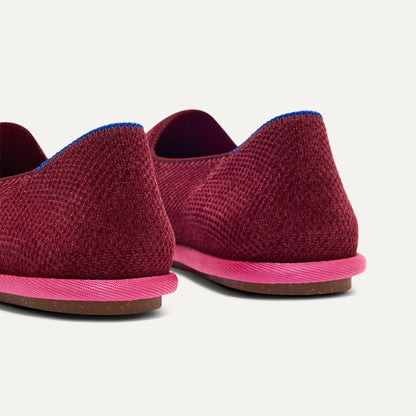 Rothys Women's ReVelvet™ Cruiser Loafer in ReVelvet™ Cabernet