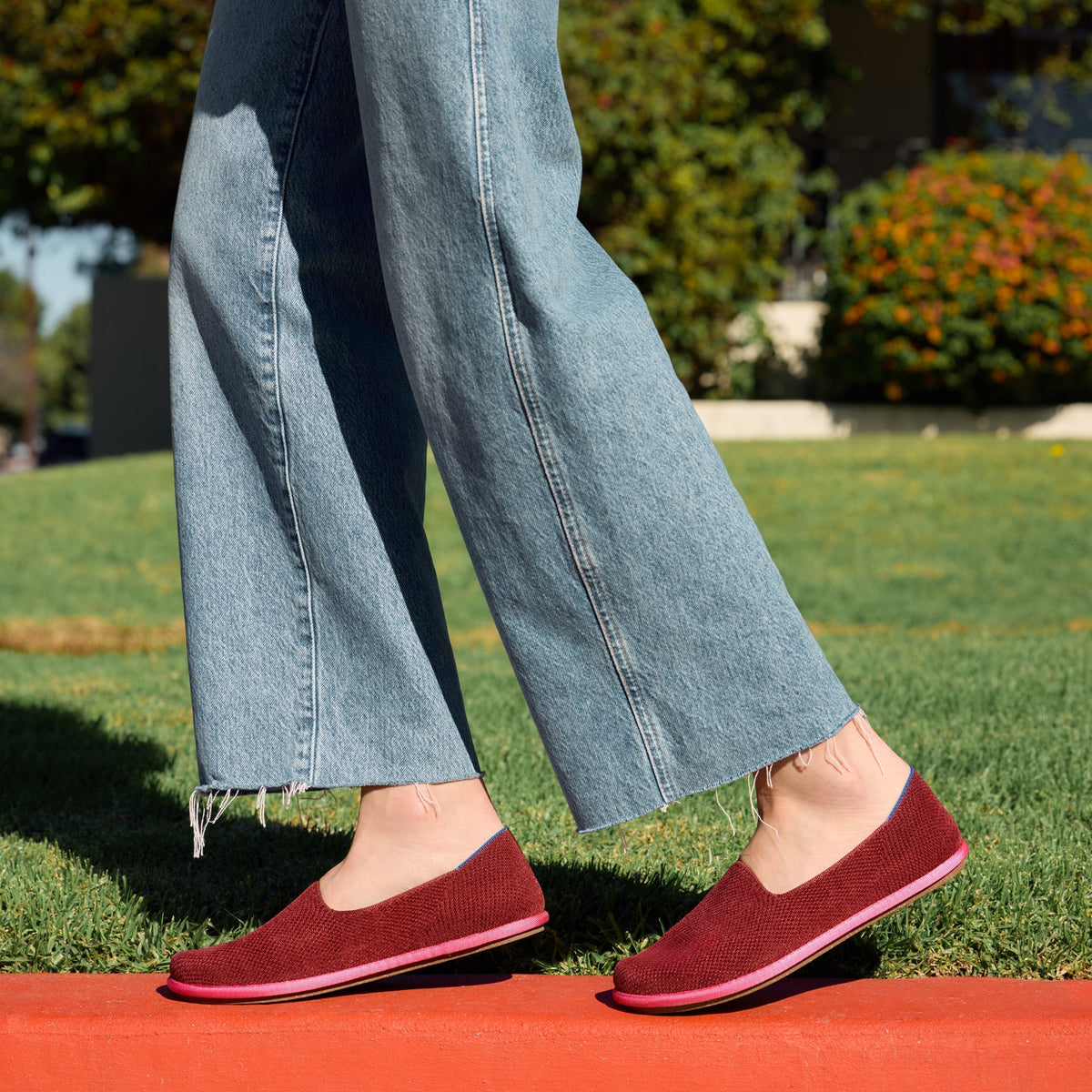 Rothys Women's ReVelvet™ Cruiser Loafer in ReVelvet™ Cabernet