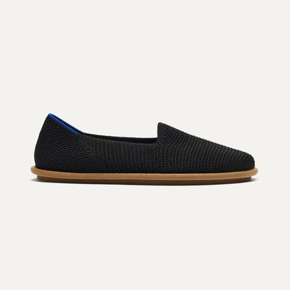Rothys Women's Cruiser Loafer in Black Raffia-Knit
