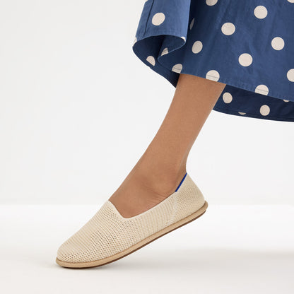 Rothys Women's Cruiser Loafer in White Raffia-Knit