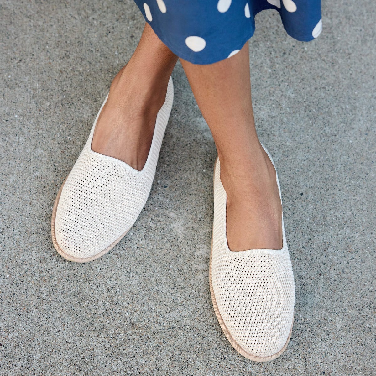 Rothys Women's Cruiser Loafer in White Raffia-Knit