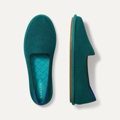 Rothys Women's ReVelvet™ Cruiser Loafer in ReVelvet™ Everglade